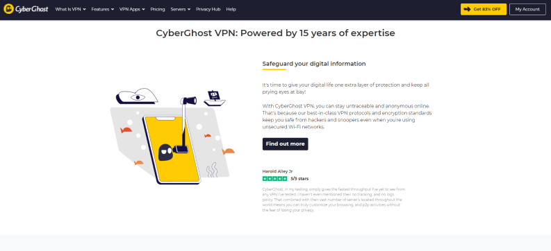 CyberGhost VPN Main Page Main Page