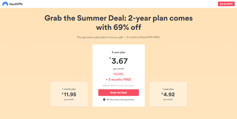 Nord VPN Pricing