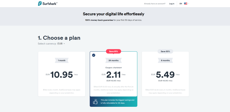 SurfShark Pricing