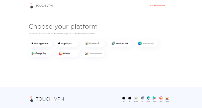 TouchVPN Platforms